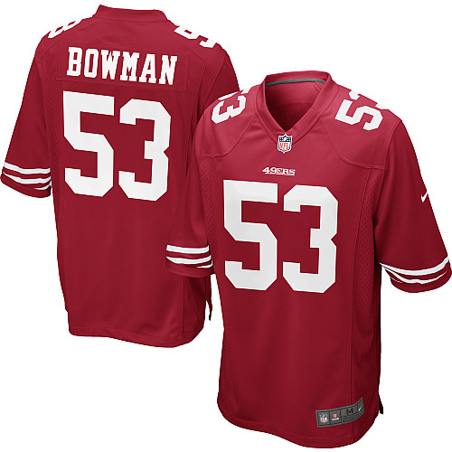 Youth Game NaVorro Bowman Nike Jersey Red Home - #53 NFL San Francisco 49ers